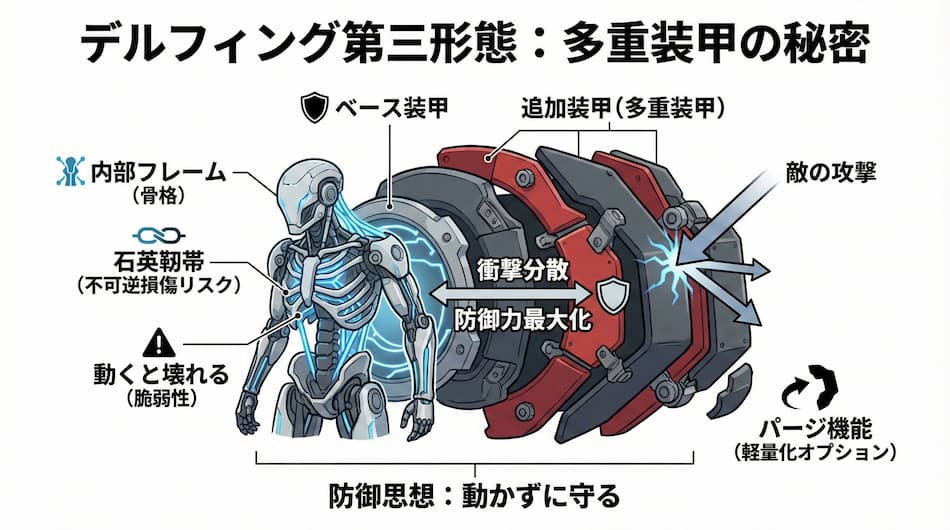 デルフィング第三形態:多重装甲の秘密の図解