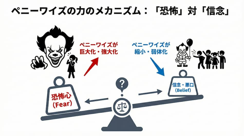 ペニーワイズのパワーバランスのメカニズムの図解