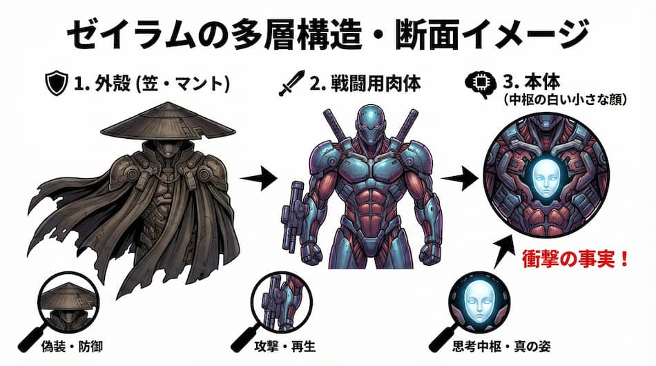 ゼイラムの多層構造・断面イメージ