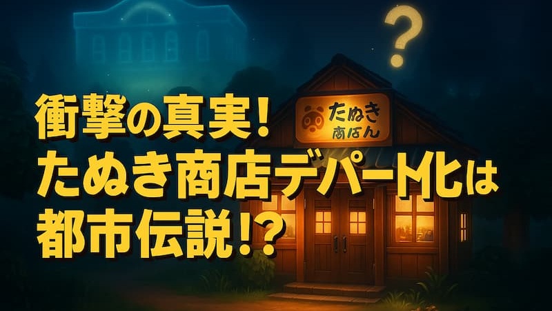あつ森たぬき商店最終形態の全貌！大きくならない原因とデパート説解明 